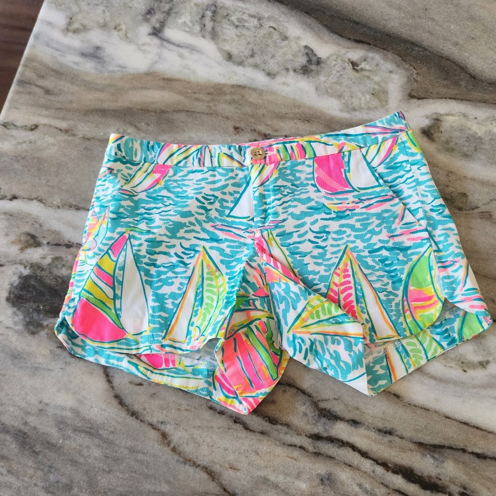 Lilly Pulitzer Sailboat Adie Shorts You Gotta Regatta Women's Size‎ 00